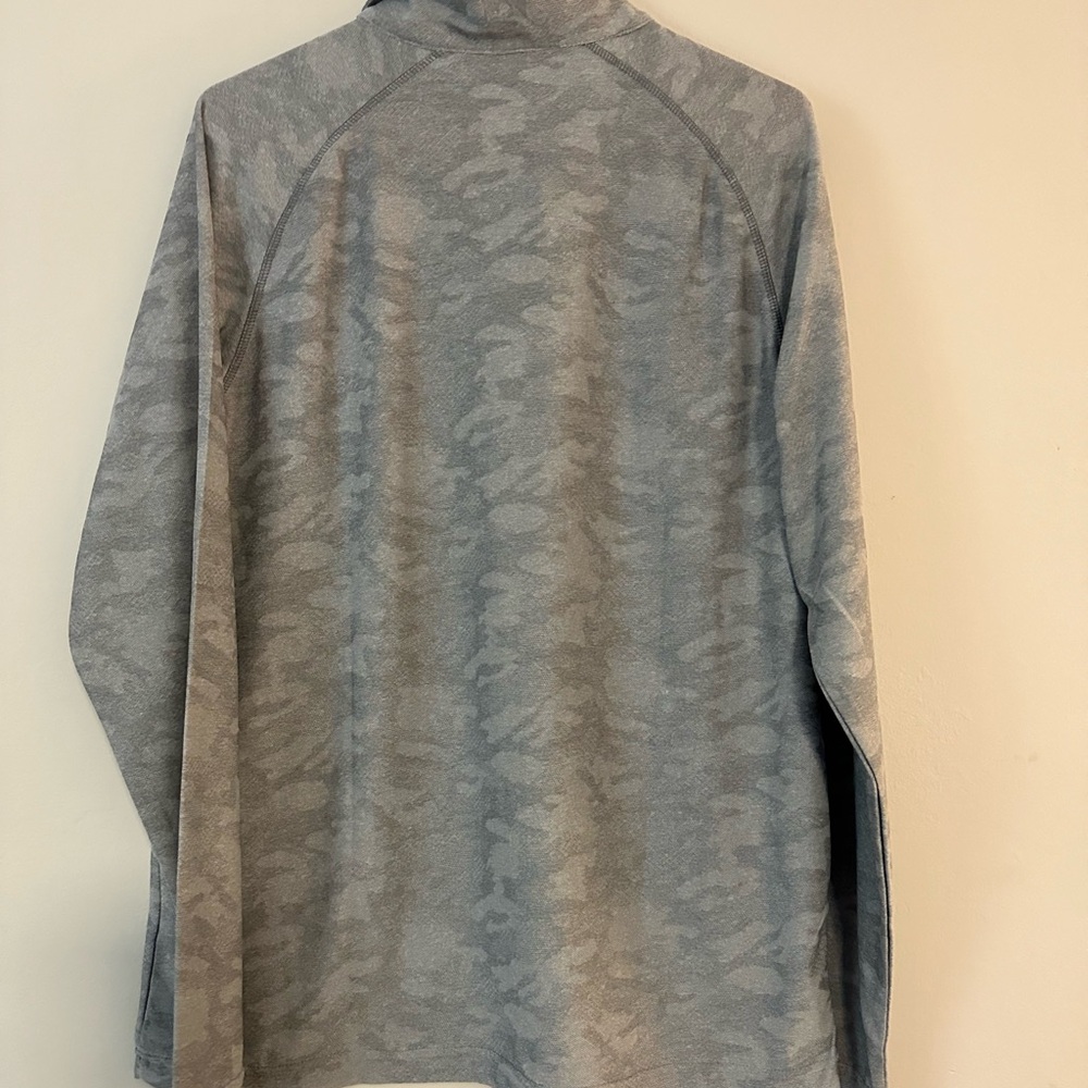 Gray Camouflage Long Sleeve Men's Shirt
